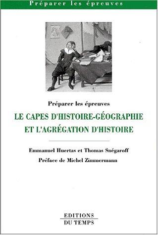 Cover for Capes histoire-geographie/agreg.histoire