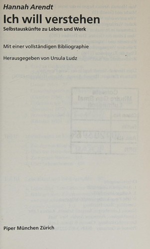 Cover for Ich will verstehen