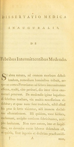 Cover for Dissertatio medica, inauguralis, de febribus intemittentibus [sic] medendo