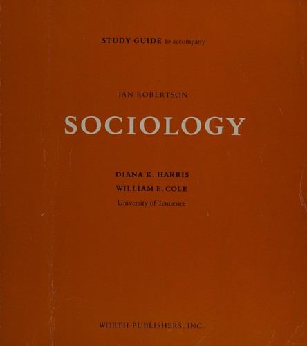 Cover for Study guide to accompany Ian Robertson Sociology