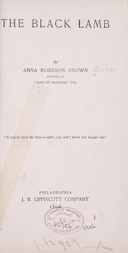 Cover for The black lamb