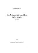 Cover for Das Nationalitätenproblem in Schleswig