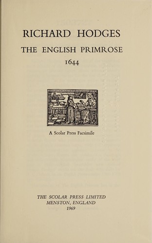 Cover for The English primrose, 1644.
