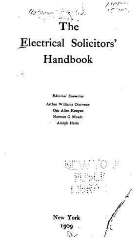 Cover for The Electrical Solicitors' Handbook