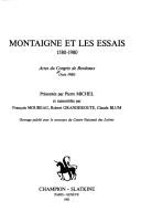 Cover for Montaigne et les Essais: 1580-1980 