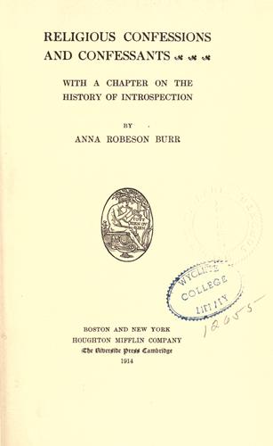 Cover for Religious confessions and confessants