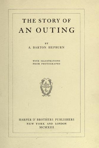 Cover for The story of an outing