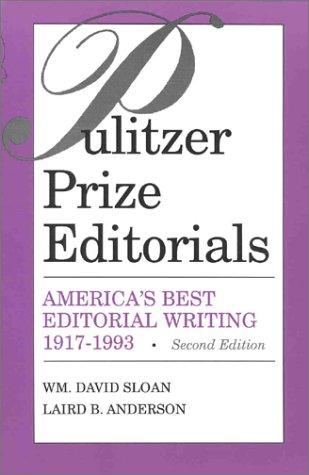 Cover for Pulitzer Prize editorials