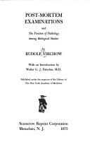 Cover for Post-mortem examinations
