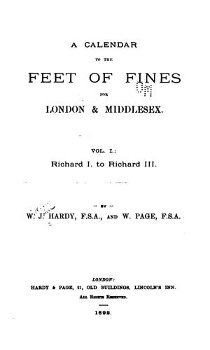 Cover for calendar to the feet of fines for London & Middlesex ...