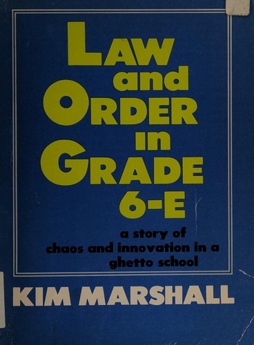 Cover for Law and order in Grade 6-E