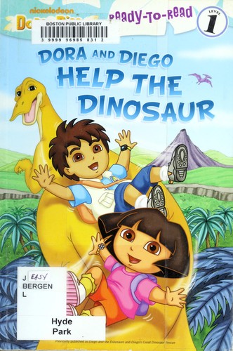 Cover for Dora and Diego help the dinosaur