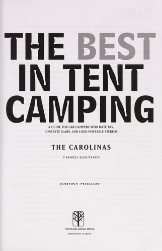 Cover for The best in tent camping