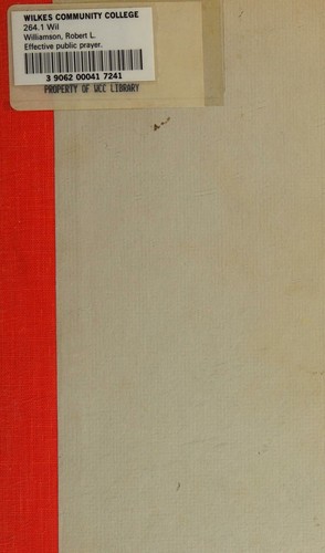 Cover for Effective public prayer