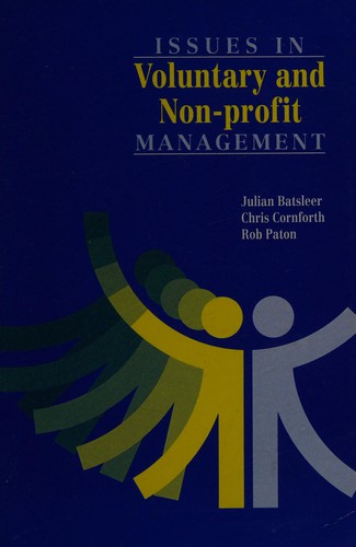 Cover for Issues in voluntary and non-profit management