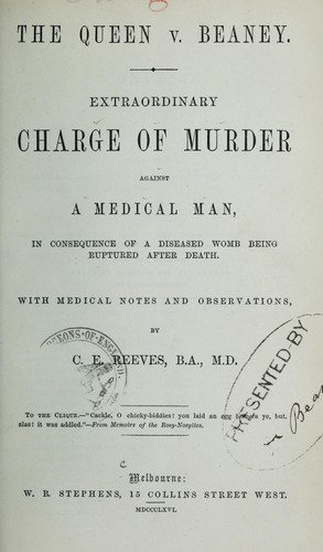 Cover for The Queen v. Beaney