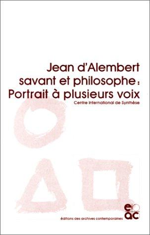 Cover for Jean d'Alembert, savant et philosophe