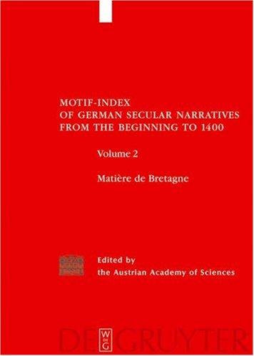 Cover for Motif Index of German Secular Narratives from the Beginning to 1400