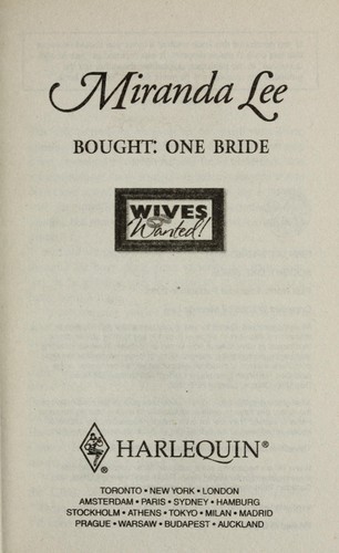 Cover for Bought: one bride