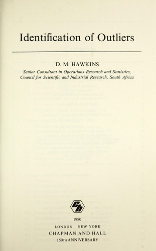 Cover for Identification of outliers