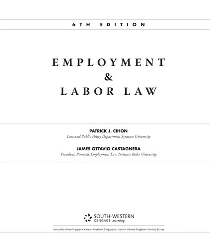 Cover for Employment & labor law
