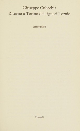 Cover for Ritorno a Torino dei signori Tornio