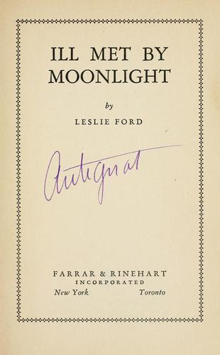Cover for Ill met by moonlight