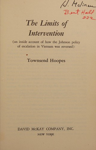 Cover for The limits of intervention