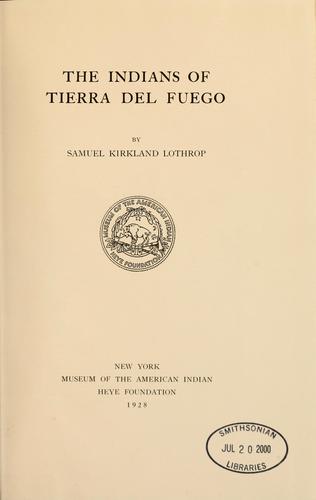 Cover for The Indians of Tierra del Fuego