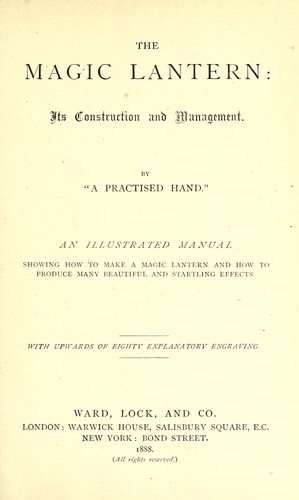 Cover for The magic lantern