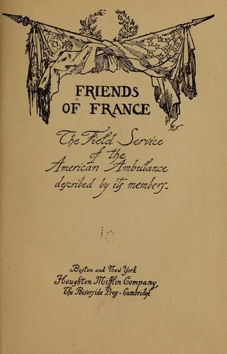 Cover for Friends of France