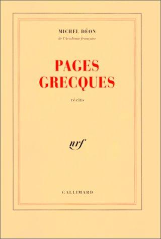 Cover for Pages grecques