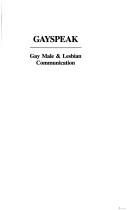 Cover for Gayspeak