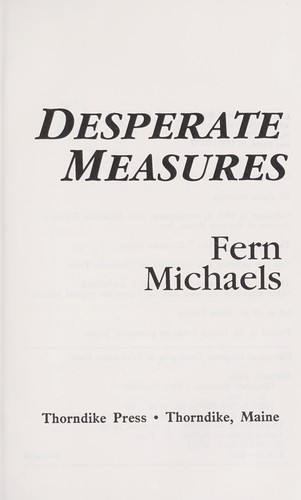 Cover for Desperate measures