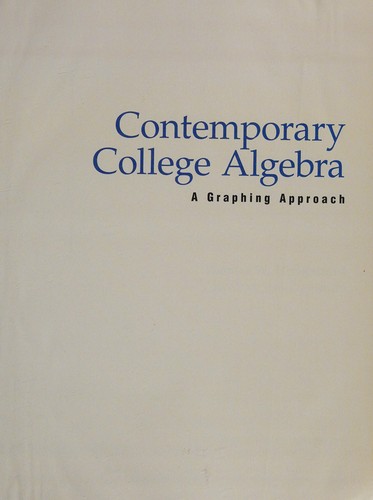 Cover for Contemporary College Algebra