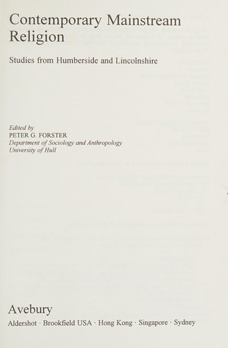Cover for Contemporary mainstream religion
