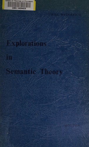 Cover for Explorations in semantic theory.