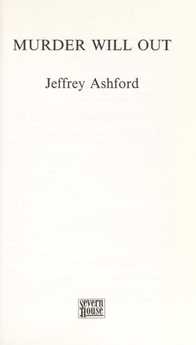 Cover for Murder will out