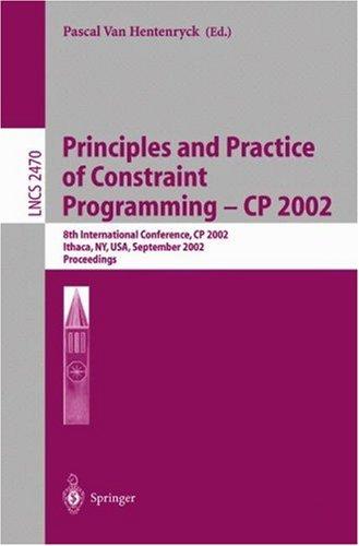 Cover for Principles and Practice of Constraint Programming - CP 2002