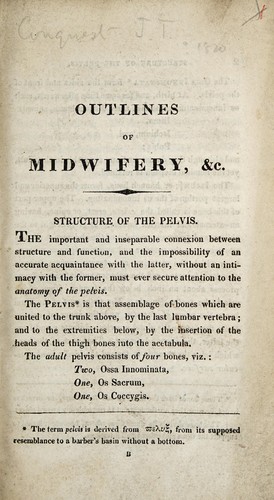 Cover for Outlines of midwifery