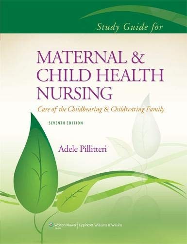Cover for Study Guide to Accompany Maternal and Child Health Nursing
