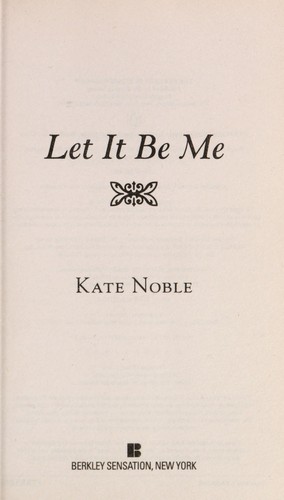 Cover for Let it be me