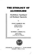 Cover for The etiology of alcoholism