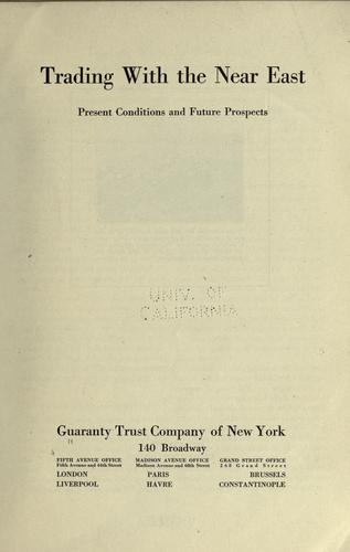 Cover for Trading with the near East