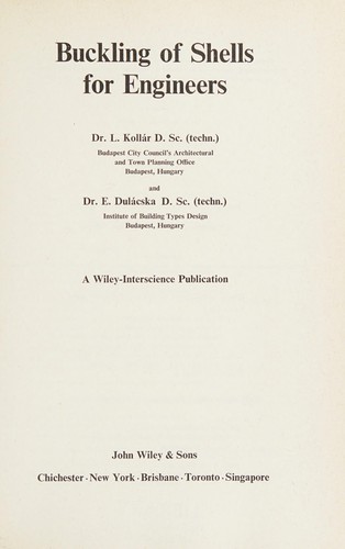 Cover for Buckling of shells for engineers