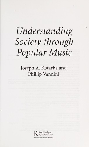 Cover for Popular Music and Society