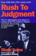 Cover for Rush to judgment