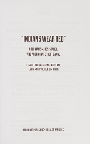 Cover for Indians Wear Red