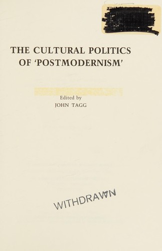 Cover for The Cultural politics of postmodernism