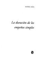 Cover for La duración de los empeños simples